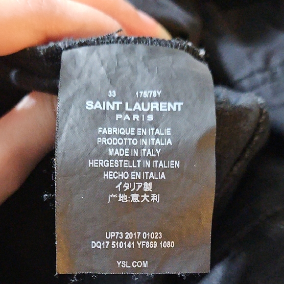 Yves Saint Laurent Black Denim Jeans - Picture 2 of 16